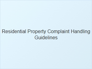 Residential Property Complaint Handling Guidelines
